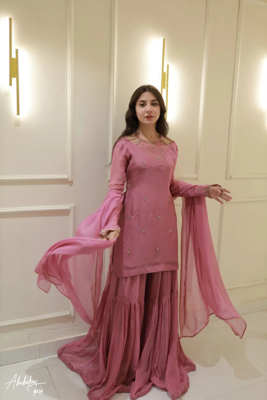 LILAC KURTA GHARARA WITH DUPATTA