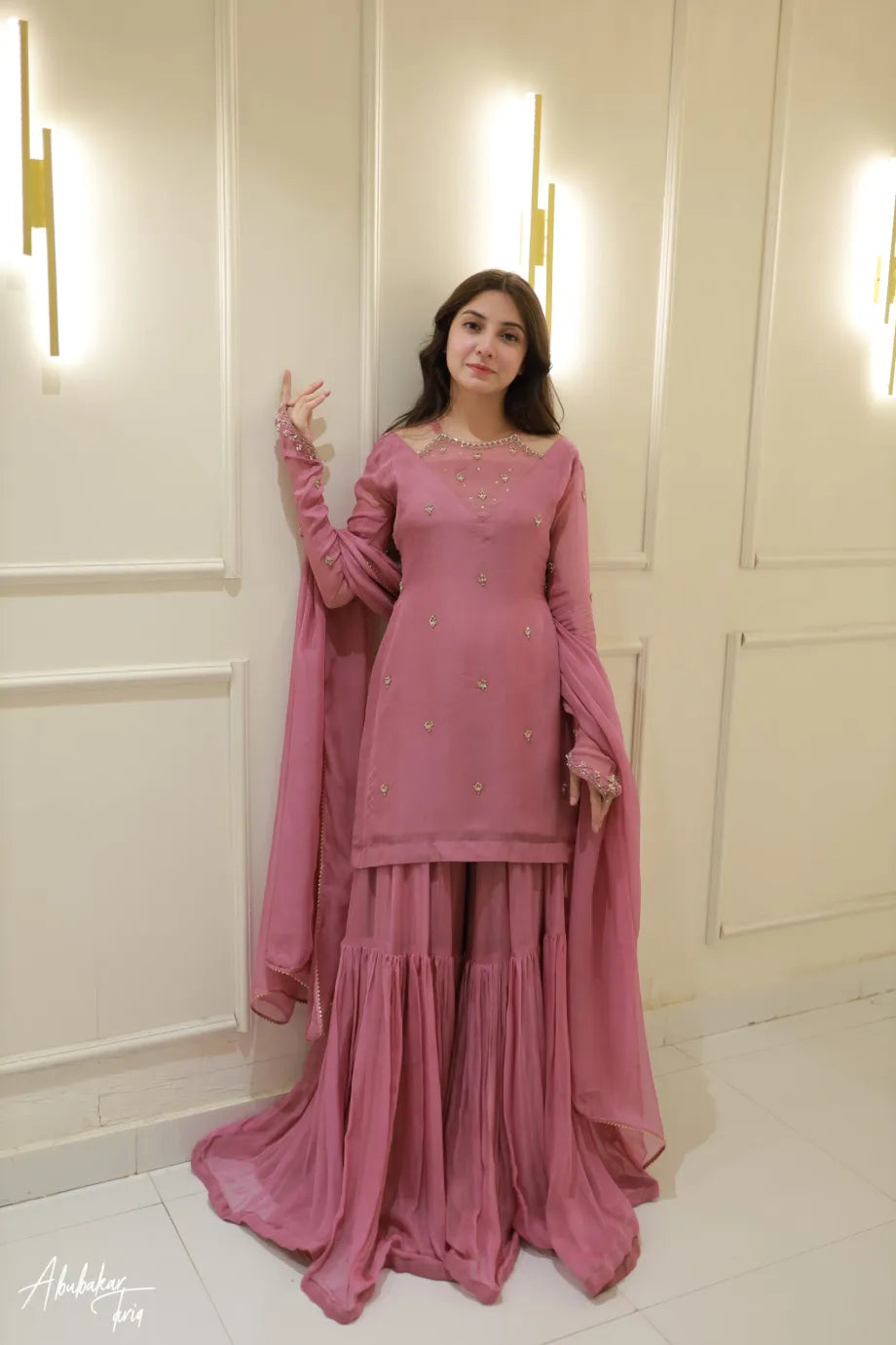 LILAC KURTA GHARARA WITH DUPATTA