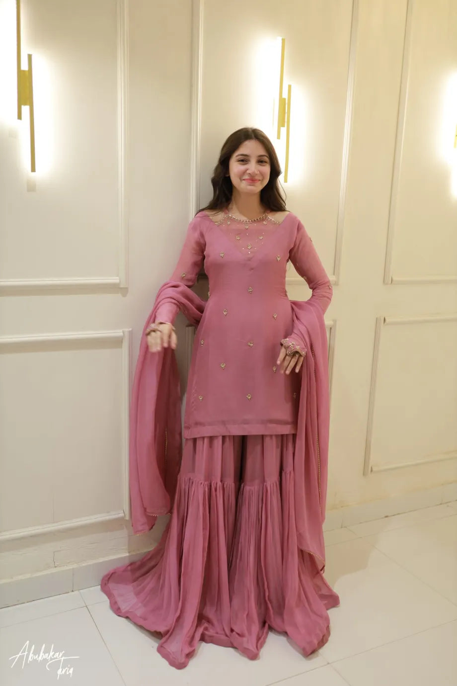 LILAC KURTA GHARARA WITH DUPATTA