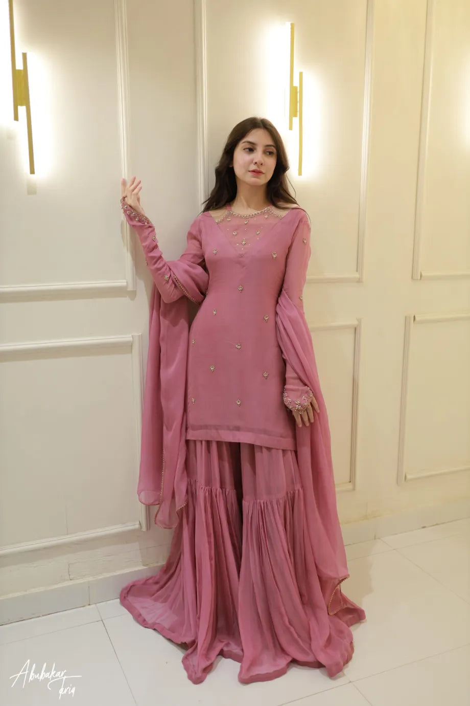 LILAC KURTA GHARARA WITH DUPATTA