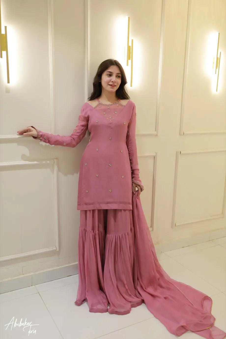 LILAC KURTA GHARARA WITH DUPATTA
