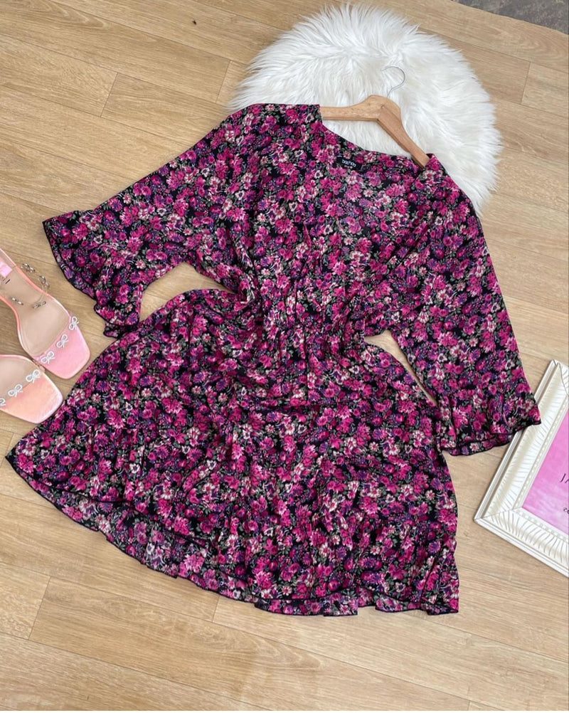 FLORAL PRINT SHORT FROK