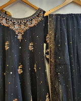 BLACK FROK AND LEHNGA