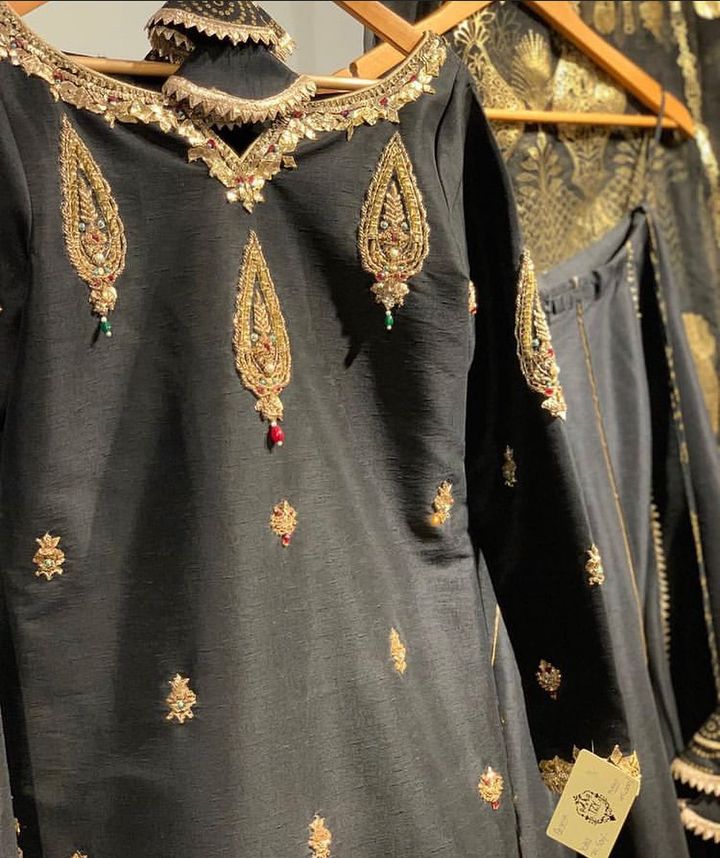 BLACK SHARARA SET