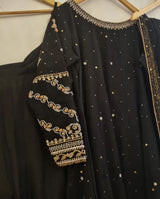 BLACK FROK AND LEHNGA