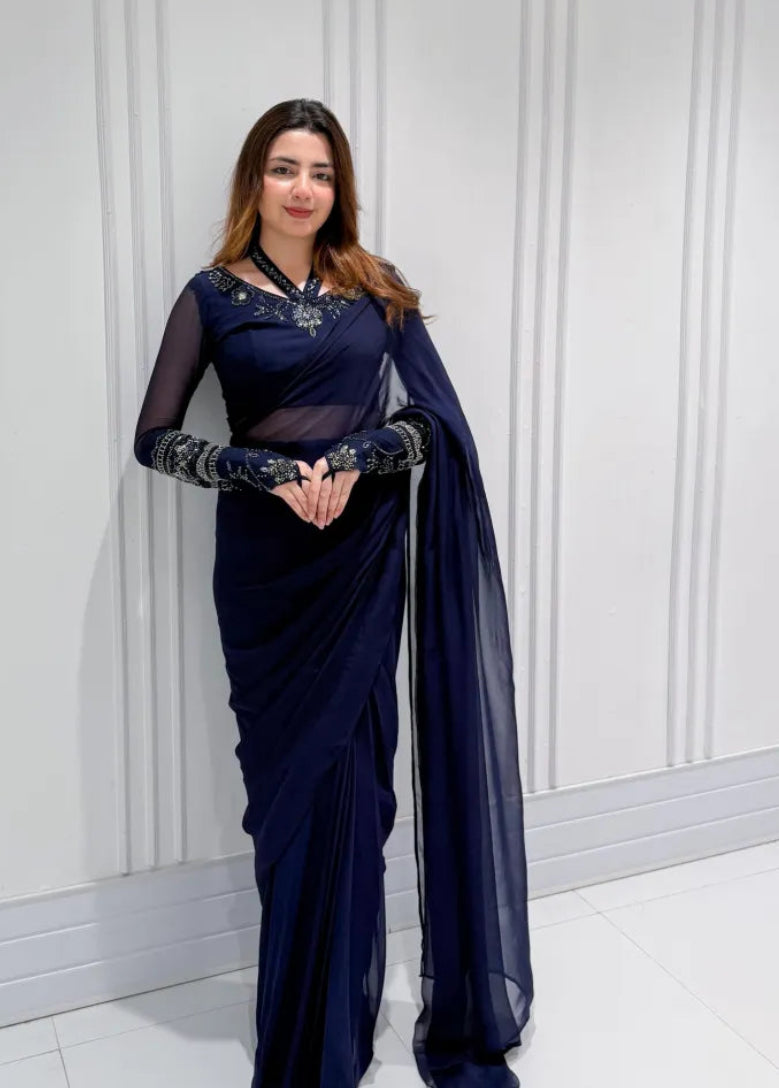 Navy Luxe Drape