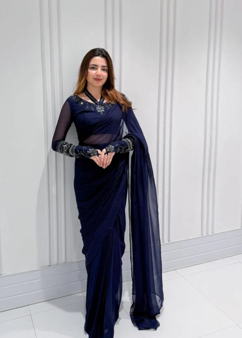 Navy Luxe Drape