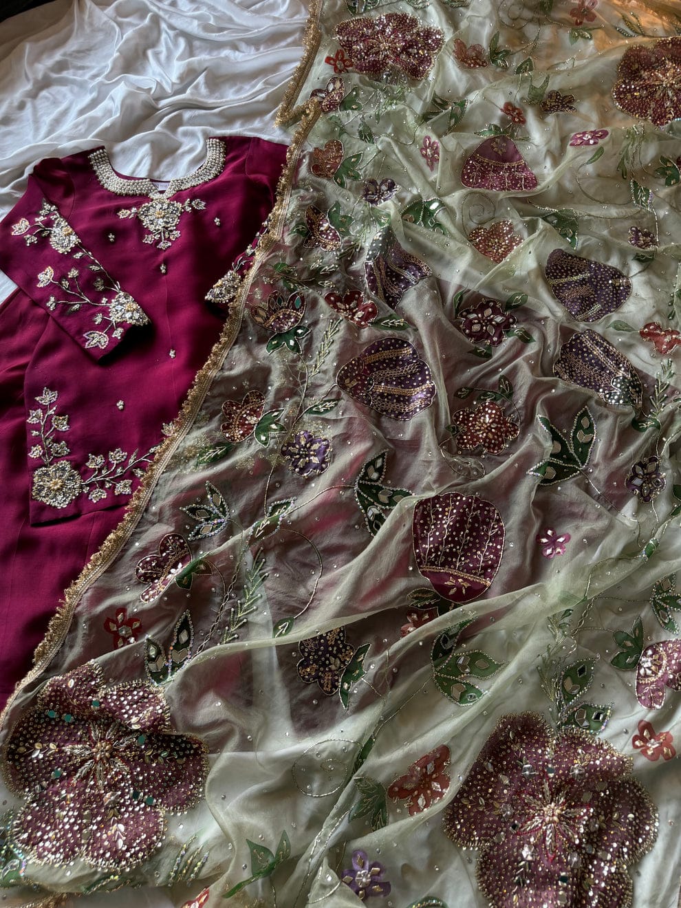 Ruby Bloom Luxury Embroidered 3 Piece Suit