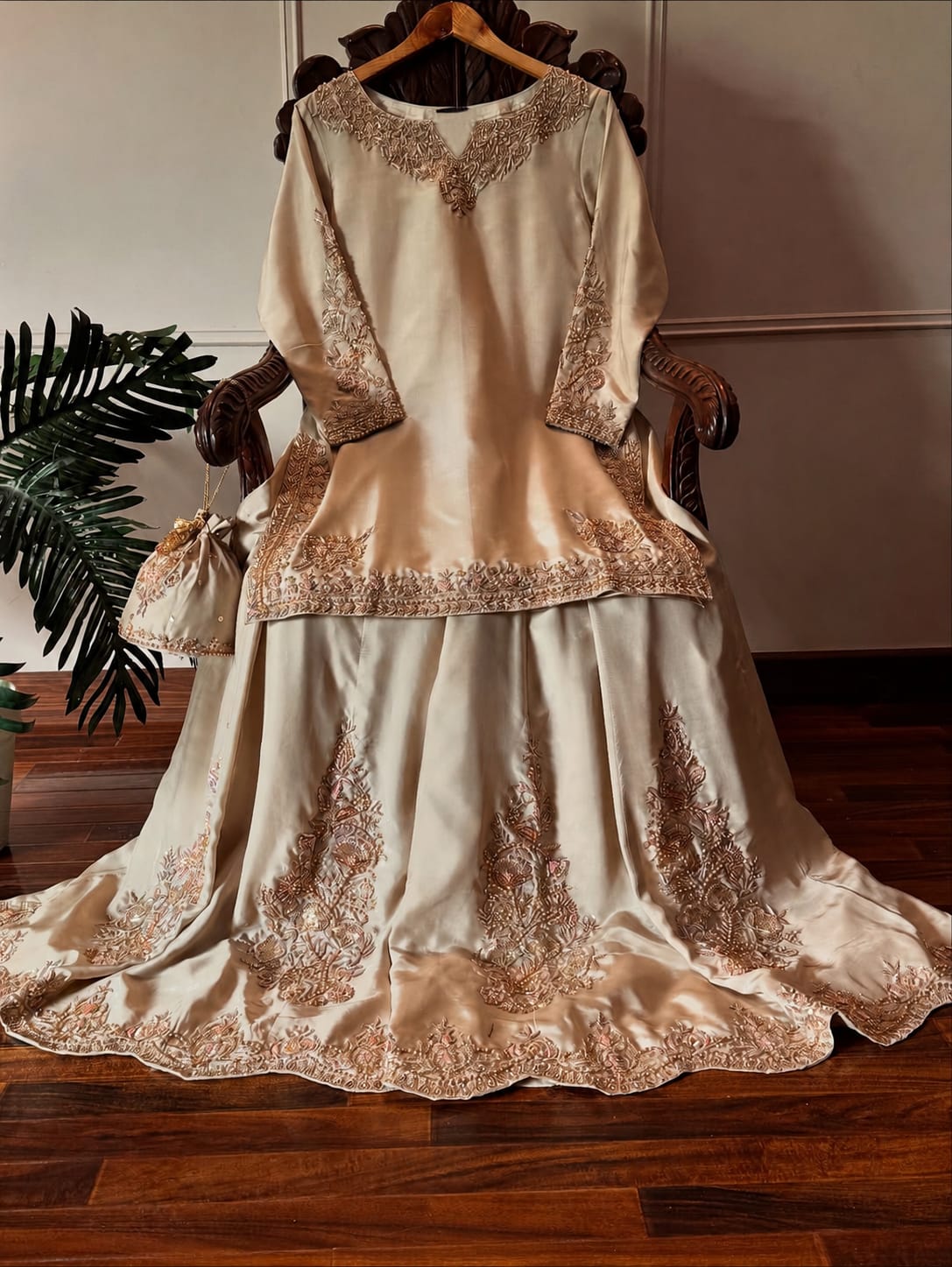 Ivory Royale Sharara Set