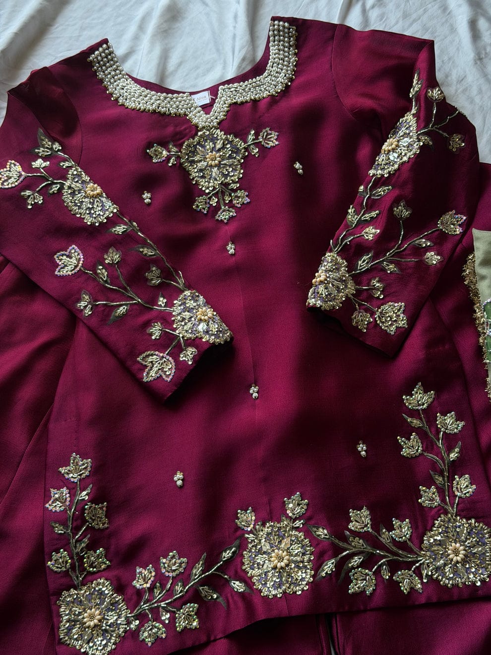 Ruby Bloom Luxury Embroidered 3 Piece Suit