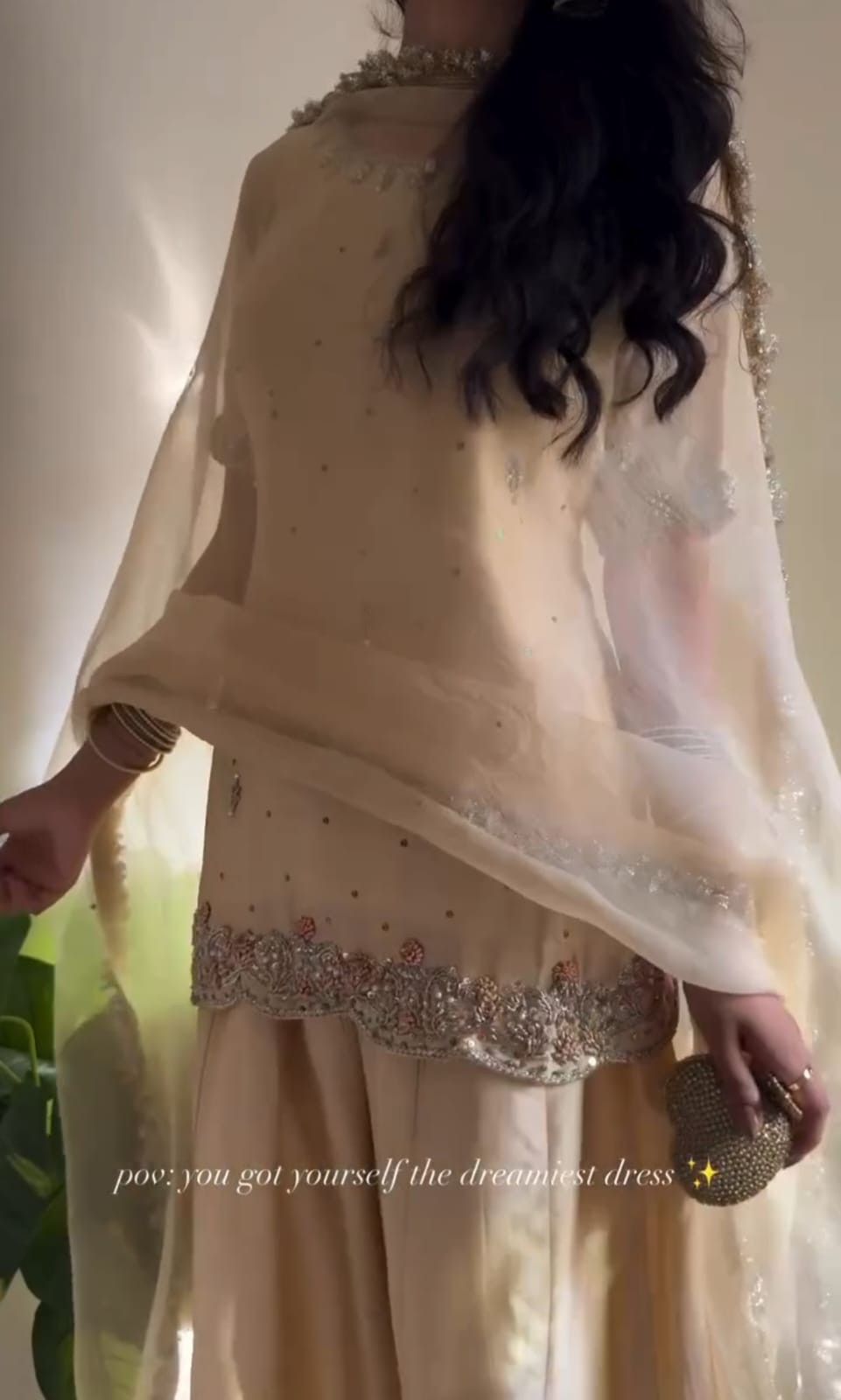 Ivory Pearl Embellished Luxury Co-Ord Set for Women