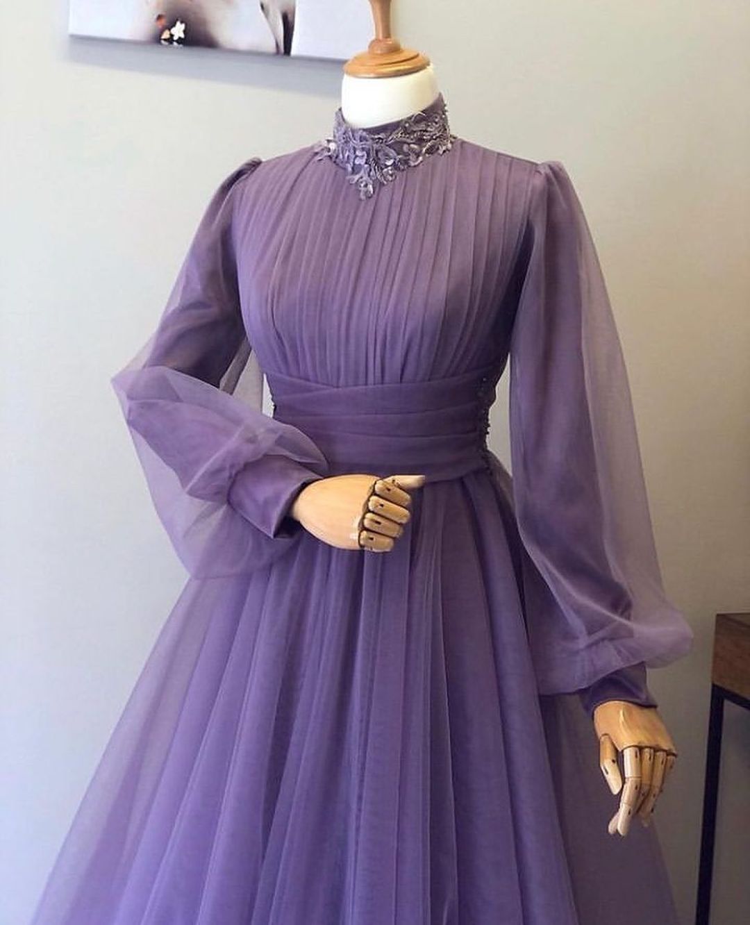 Purple long flayer maxi dress – Designer Wear